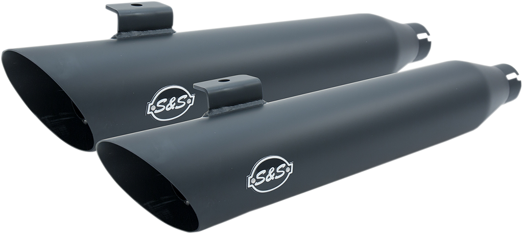 S&S CYCLE Slash Cut Mufflers - Black 550-0724