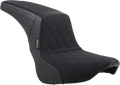 LE PERA Kickflip Seat - Diamond w/ Gripp Tape - Black - Softail '18-'21 LYF-590DMGP