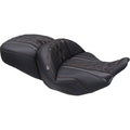MUSTANG Deluxe One-Piece, 2-Up Seat - Diamond - Mandarin Orange Stitch - FLT/FLH '23-'25 89411MO
