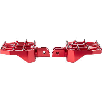 THRASHIN SUPPLY CO. Mini Aggressor Floorboards - Red - Front TSC-2031-2-SF