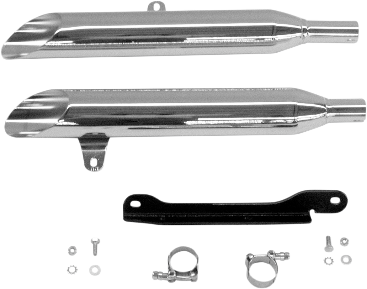 COBRA Slashcut Mufflers - Chrome - Roadstar 1600/1700 2171SC