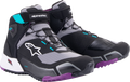 ALPINESTARS Stella CR-X Drystar® Shoes - Black/Gray/Teal/Purple - US 6.5 2611523137065