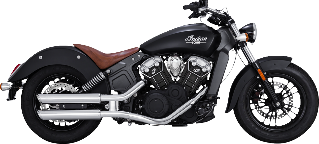 VANCE & HINES 3" Twin Slash Slip-On Mufflers - Chrome Indian Scout  2015-2022 18323 1801-1528