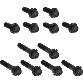 ARLEN NESS Bolt Kit - Rocker Box - 12-Point - Titanium - Black 300-993