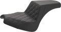 SADDLEMEN Step Up Seat - Front Lattice/Rear Smooth - Black - Chief I21-04-172