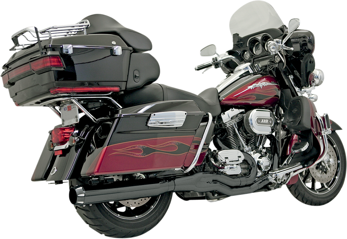 BASSANI XHAUST B4 2:1 Exhaust - Black - Straight Can FLH-757B