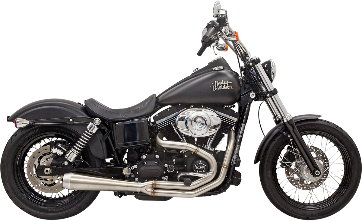 BASSANI XHAUST Road Rage 3 Exhaust - Stainless  1991-2017 Dyna /Fat Bob 1D1SS