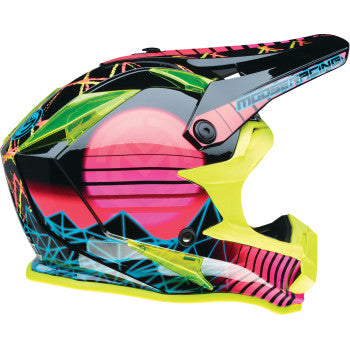MOOSE RACING Youth F.I. Helmet - Vaporwave - MIPS® - Black/Pink/Yellow - Small 0111-1614