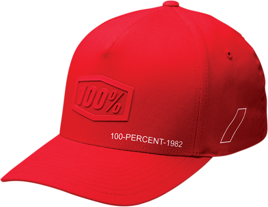 100% Youth Shadow Snapback Hat - Red - One Size 20092-003-01