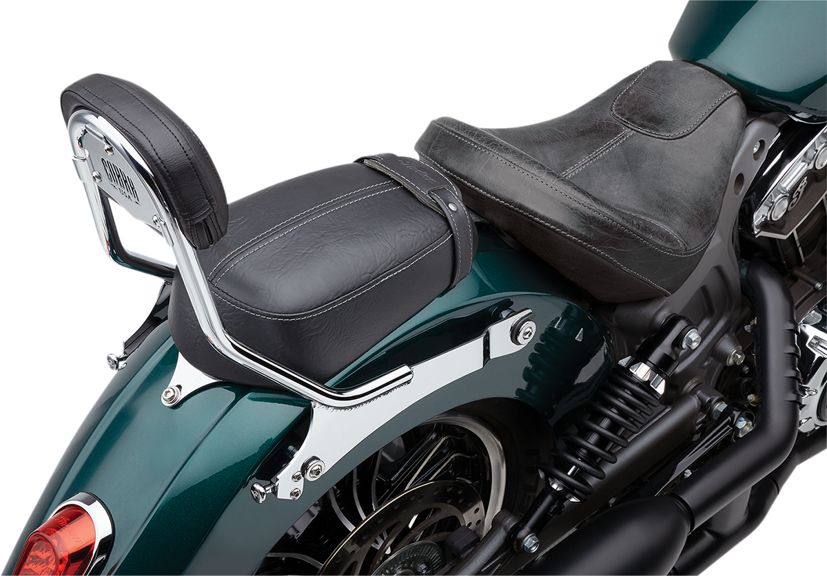 COBRA Detachable Backrest - Chrome - Solo Seat - Scout 502-2211