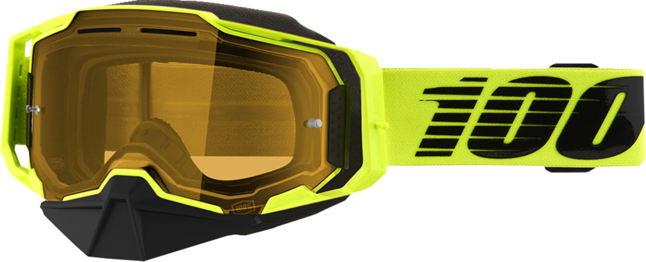 100% Armega Snow Goggles - Nuclear Citrus - Yellow 50007-00003