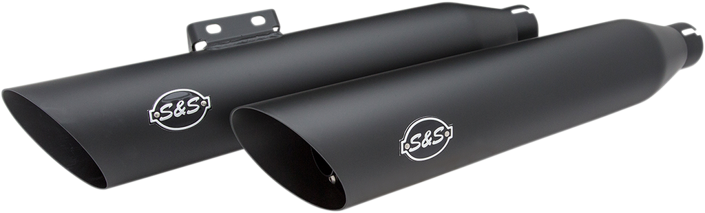 S&S CYCLE Slash Cut Race Mufflers - Black 550-0735