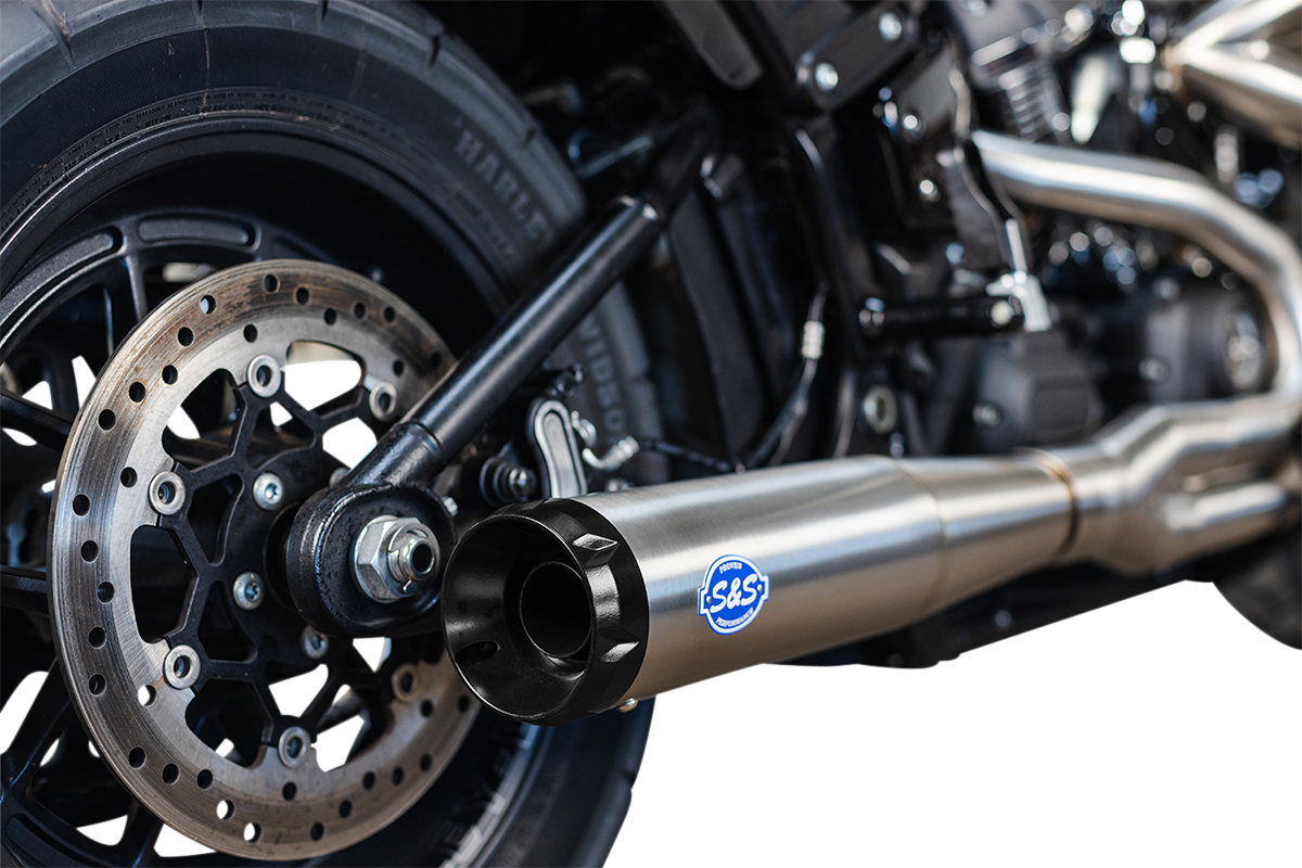 S&S CYCLE SuperStreet 2:1 50 State Exhaust System - M8 Softail - Stainless Steel 550-0996B