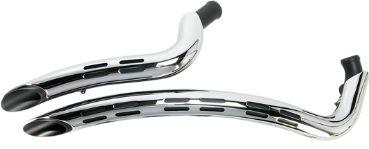 BASSANI XHAUST Sweeper Exhaust - Black/Chrome For Harley-Davidson  1SD2F