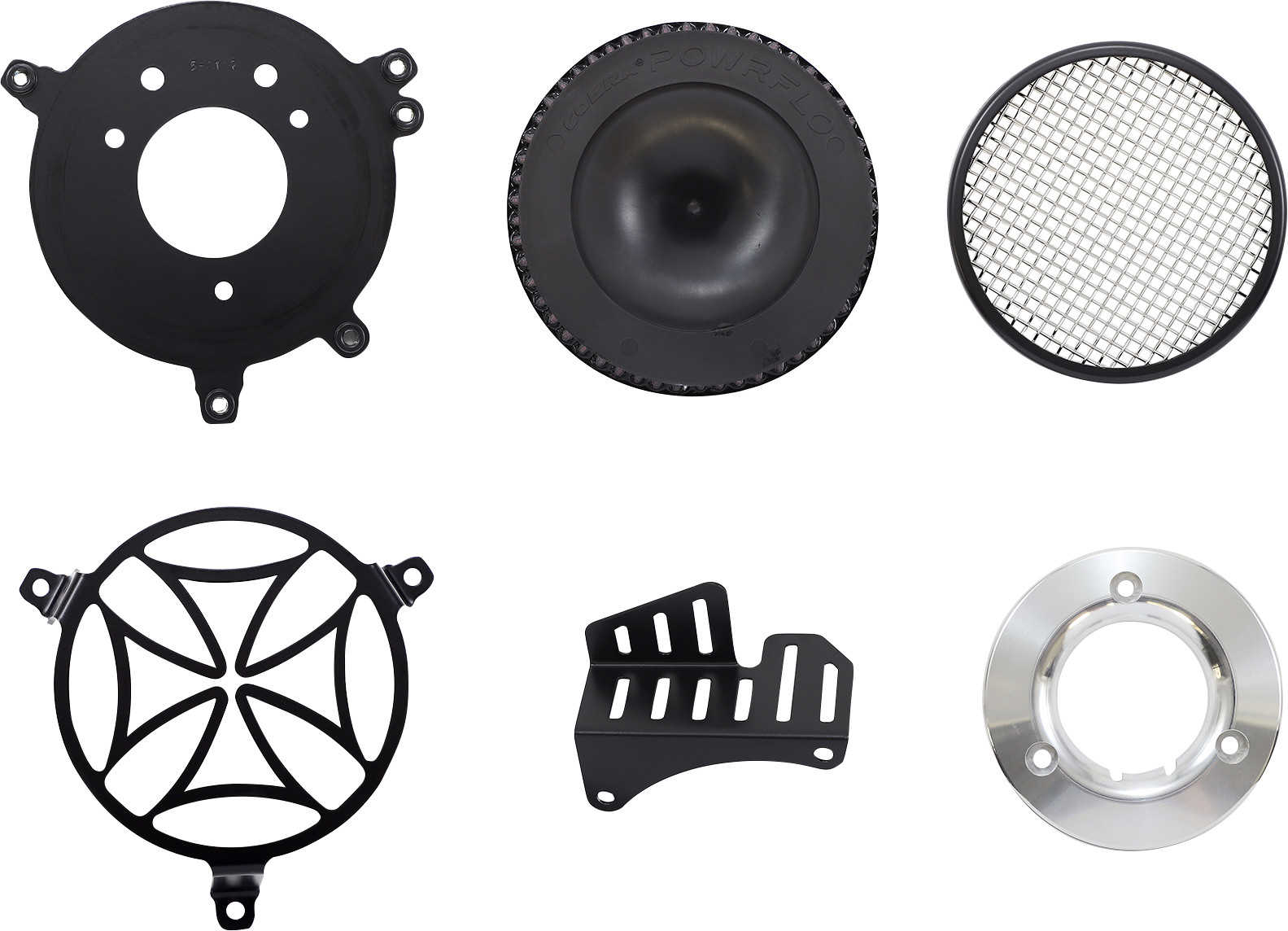 COBRA Air Filter - Cross - Black 606-0100-02B-SB