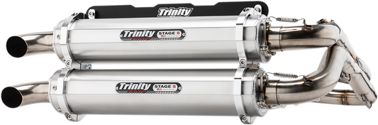 TRINITY RACING Dual Exhaust - Aluminum TR-4166D