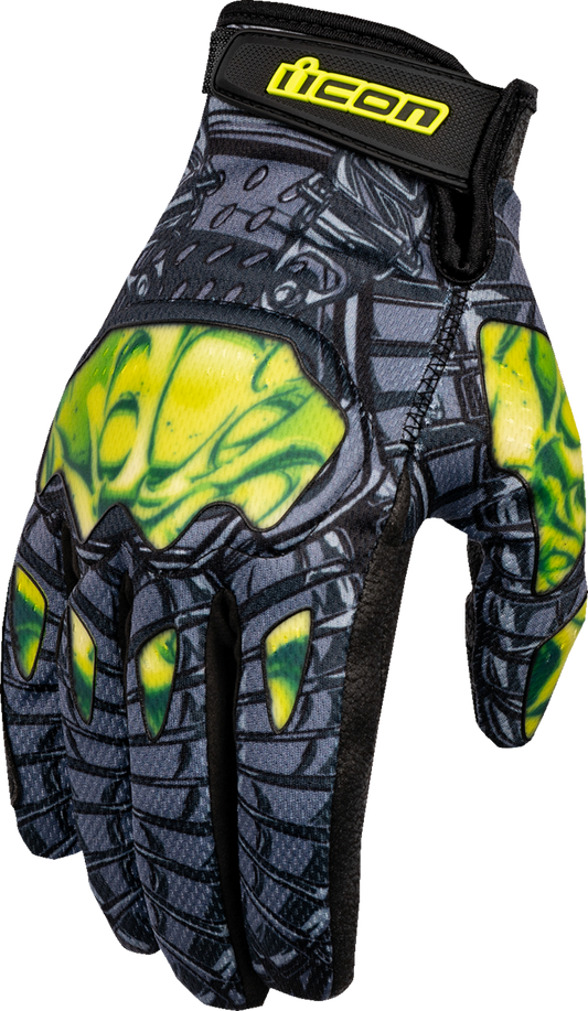 ICON Hooligan Outbreak™ Gloves - Green - Small 3301-4653