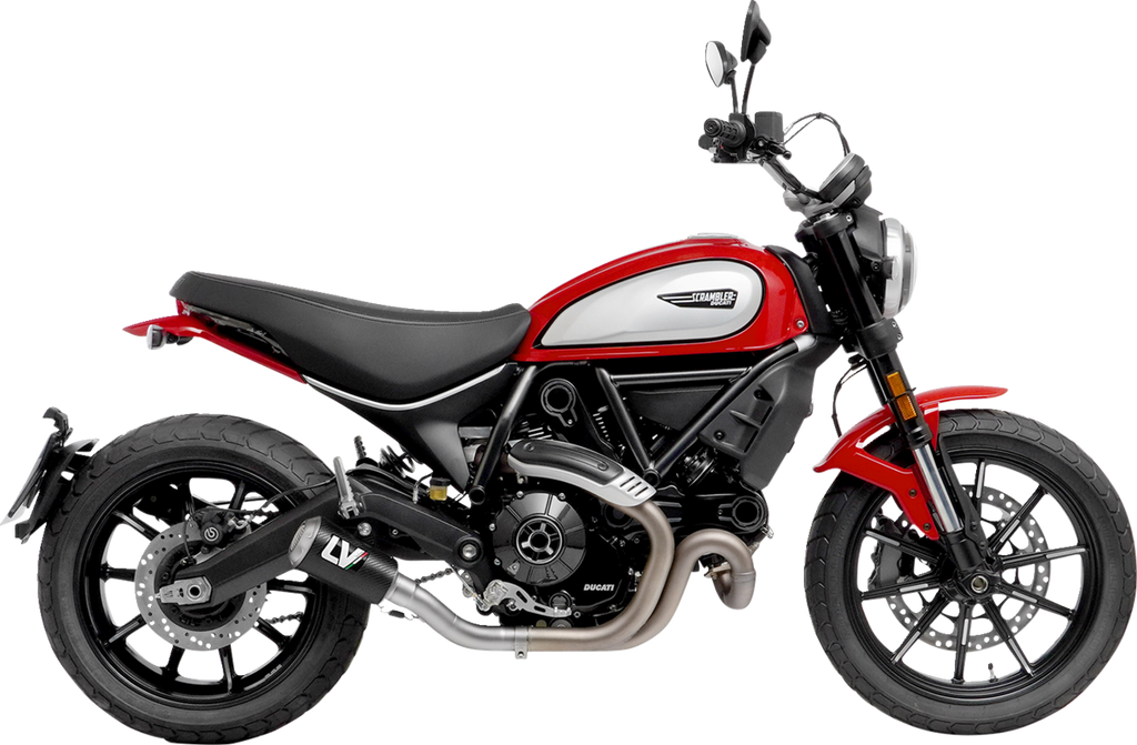 LEOVINCE LV-10 Slip-On Muffler - Carbon Fiber Scrambler   2021-2022 15250C