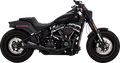 VANCE & HINES 2-into-1 Upsweep Exhaust System - Black - Stainless Steel 47323