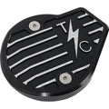 THRASHIN SUPPLY CO. Cam Cover - Gen 2 - Finned - Twice Cut - Black - M8 TSC-3029-4