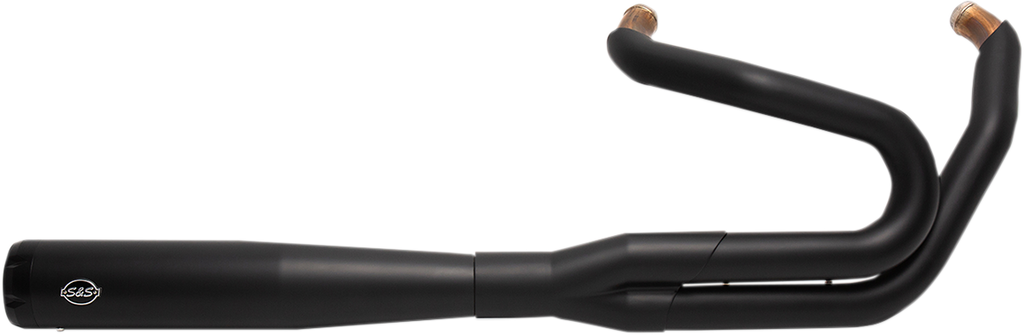 S&S CYCLE 2:1 50 State Exhaust for M8 Softail - Black 550-0846B