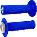 ODI Half Waffle v2.1 Lock-On Grips - ATV/MX - Bright Blue/Silver J33HWU-S