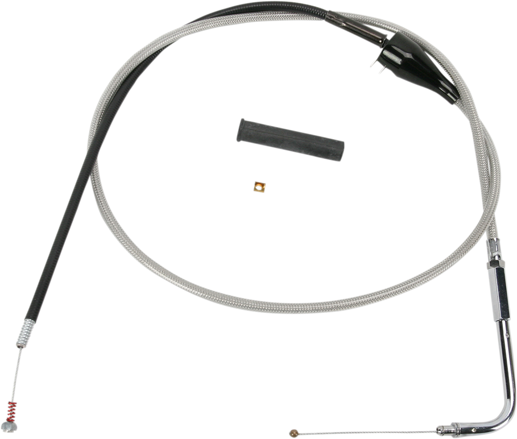 DRAG SPECIALTIES Idle Cable - Cruise - 48" - Braided 5343204B