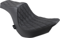 DRAG SPECIALTIES Predator III Seat - Double Diamond - Black Stitching - FLFB/S '18-'22 0802-1188