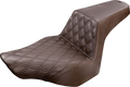 SADDLEMEN Step-Up Seat - Front Lattice Stitch - Brown - FXSB 813-27-172BR