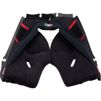 AGV Pista GP RR Cheek Pads - Black/Red - 2XL 20185000566062X