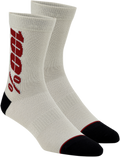 100% Rythym Socks - Silver/Cherry - Large/XL 24006-456-18
