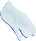 KLOCK WERKS Kolor Flare™ Windshield - 3-1/2" - Blue Ice - FLR KWW-01-0657