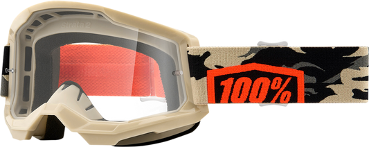 100% Strata 2 Goggles - Kombat - Clear 50027-00007