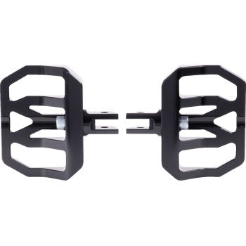 THRASHIN SUPPLY CO. Mini Aggressor Floorboards - Black - Front TSC-2031-1-SF