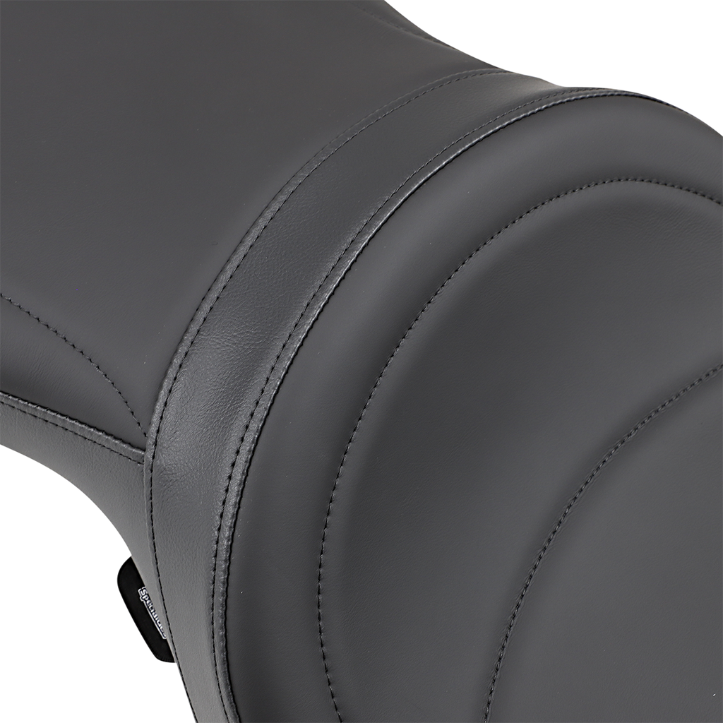 DRAG SPECIALTIES Seat - Low-Profile Wide Touring - Mild Stitched - Black - XL '04-'22 NO RUBBER BUMPERS 0804-0298