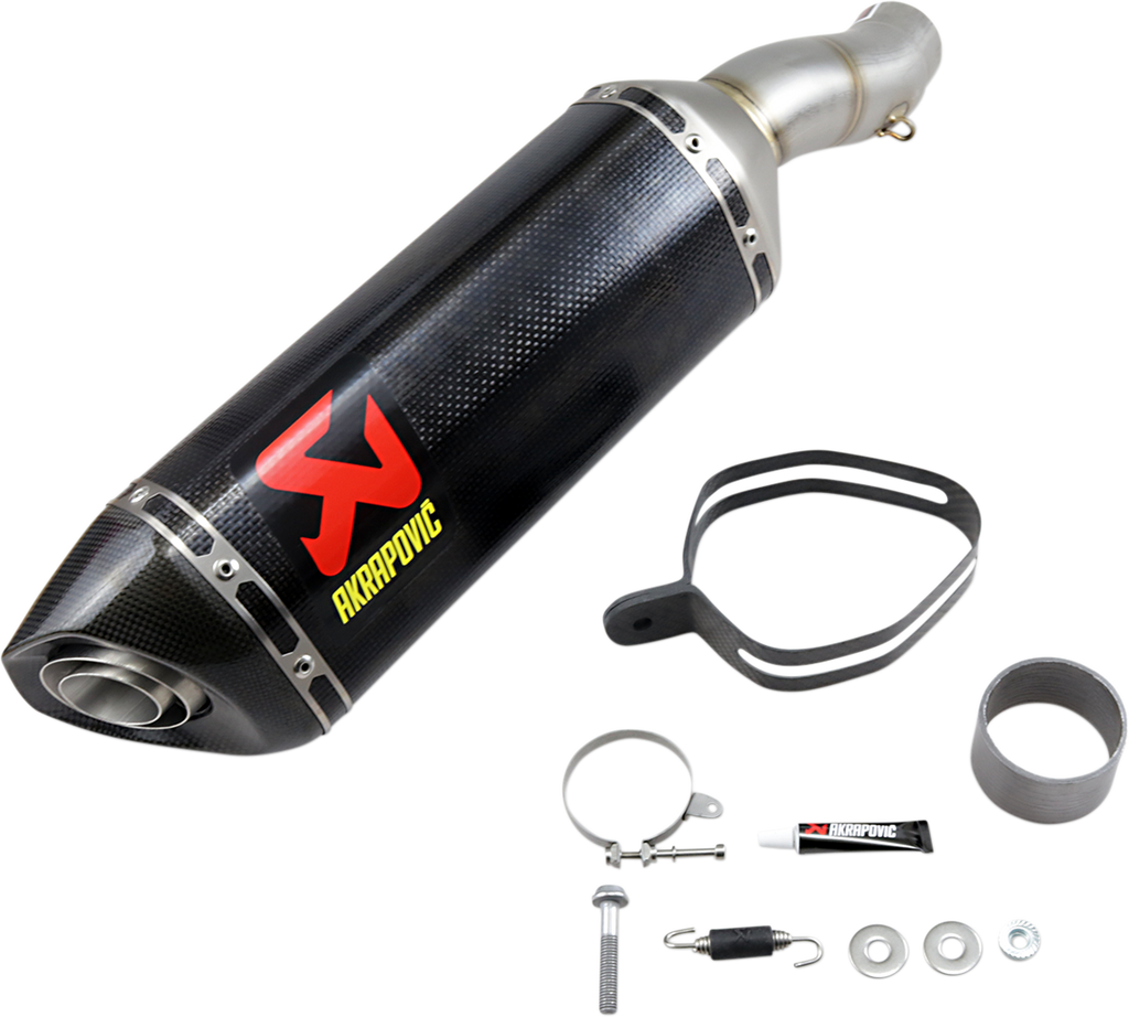 AKRAPOVIC Slip-On Line Muffler - Carbon Fiber Ninja ZX-6R 2009-2025 S-K6SO7-ZC 1811-3697