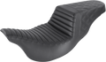 SADDLEMEN Step-Up Seat - Front Tuck-n-Roll/Rear Lattice Stitch - Black - FL '08-23 808-07B-176