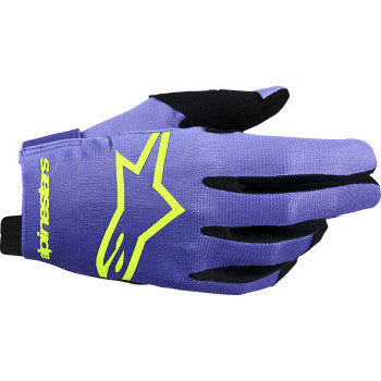 ALPINESTARS Radar Gloves - Purple/Fluo Yellow - Small 3561824-3175-S