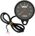 DRAG SPECIALTIES Mini Electronic Tachometer - Black - Backlit LED Black Face - 2.4" 21-6894BDS