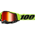 100% Racecraft 2 Goggle - Neon Yellow - Red Mirror 50010-00037