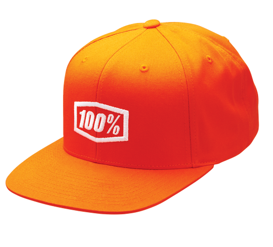 100% Youth Icon Snapback Hat - Orange - One Size 20047-00002