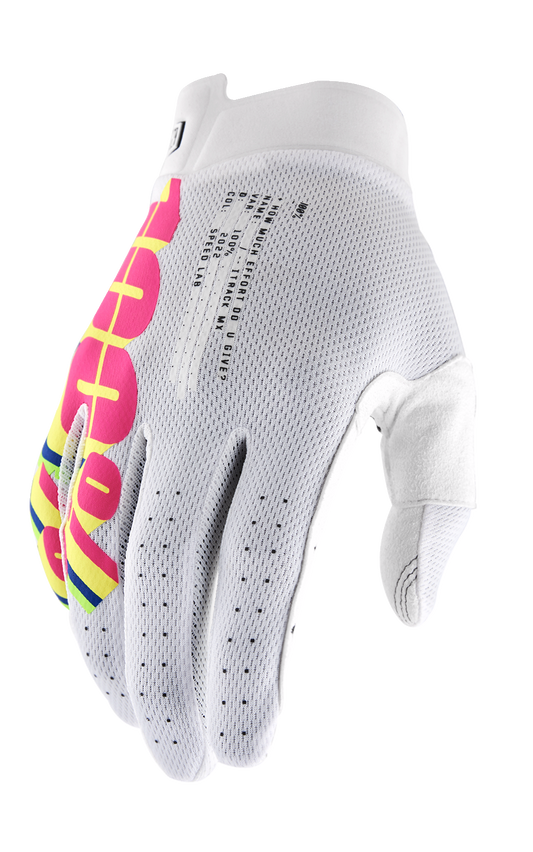 100% iTrack Gloves - System White - Medium 10008-00041