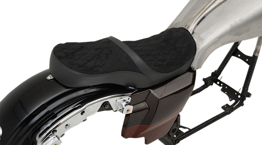 DRAG SPECIALTIES Low Touring Seat - Diamond - Ness Winged Tanks - FL '08-'22 0801-1078