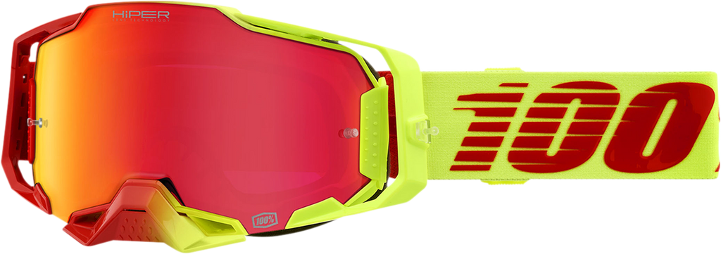 100% Armega Goggles - Solaris - HiPER Red Mirror 50003-00003