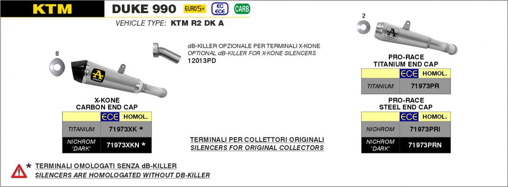 Arrow Exhaust 12013PD