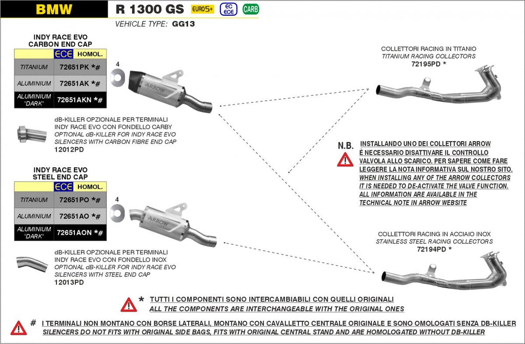 Arrow Exhaust 12013PD