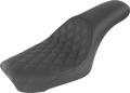SADDLEMEN Profiler Seat - Front Lattice/Rear Smooth - Black - FXDWG '04-'05 804-05-149
