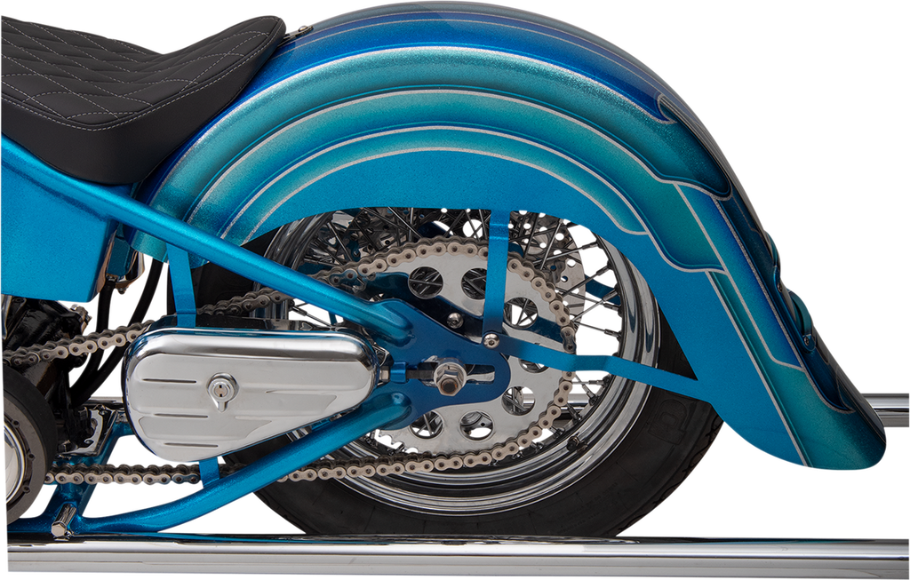 KLOCK WERKS Benchmark 4" Stretched Rear Fender - Frenched - Steel - For Custom Application KWF-02-0400