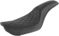 SADDLEMEN Profiler Seat - Front Lattice/Rear Smooth - Black - FXD '96-'03 896-04-149