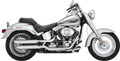 VANCE & HINES 3" Twin Slash Slip-On Muffler - Chrome Fat Boy  2010-2017 16343